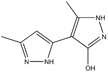 3-Hydroxy-5-methyl-4-(3-methylpyrazol-5-yl)pyrazole 구조식 이미지