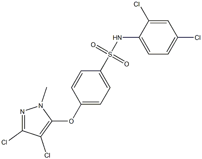 4-[(3,4-dichloro-1-methyl-1H-pyrazol-5-yl)oxy]-N-(2,4-dichlorophenyl)benzenesulfonamide Structure