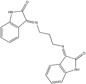 3-({3-[(2-oxo-2,3-dihydro-1H-indol-3-yliden)amino]propyl}imino)indolin-2-one 구조식 이미지
