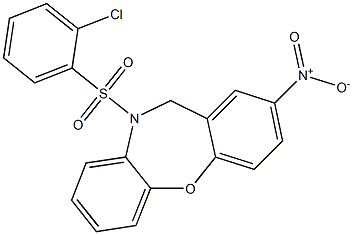 10-[(2-chlorophenyl)sulfonyl]-2-nitro-10,11-dihydrodibenzo[b,f][1,4]oxazepine 구조식 이미지