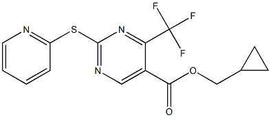 cyclopropylmethyl 2-(2-pyridylthio)-4-(trifluoromethyl)pyrimidine-5-carboxylate 구조식 이미지