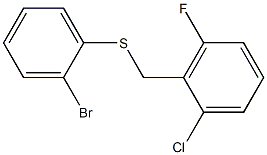 2-{[(2-bromophenyl)thio]methyl}-1-chloro-3-fluorobenzene 구조식 이미지