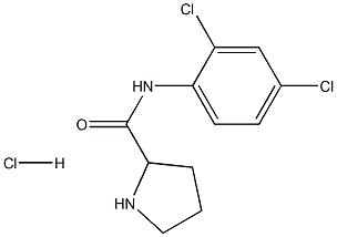 N-(2,4-dichlorophenyl)pyrrolidine-2-carboxamide hydrochloride 구조식 이미지