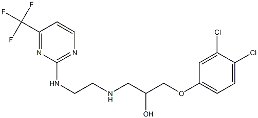 1-(3,4-dichlorophenoxy)-3-[(2-{[4-(trifluoromethyl)pyrimidin-2-yl]amino}ethyl)amino]propan-2-ol 구조식 이미지