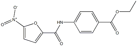 ethyl 4-{[(5-nitro-2-furyl)carbonyl]amino}benzoate 구조식 이미지