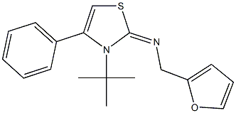 N-[3-(tert-butyl)-4-phenyl-1,3-thiazol-2(3H)-yliden](2-furyl)methanamine 구조식 이미지