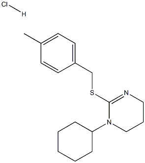 1-cyclohexyl-2-[(4-methylbenzyl)thio]-1,4,5,6-tetrahydropyrimidine hydrochloride 구조식 이미지