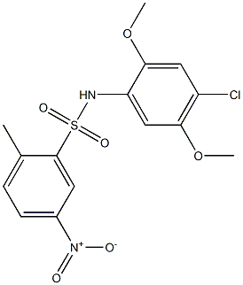 N1-(4-chloro-2,5-dimethoxyphenyl)-2-methyl-5-nitrobenzene-1-sulfonamide Structure