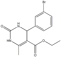 ethyl 4-(3-bromophenyl)-6-methyl-2-oxo-1,2,3,4-tetrahydro-5-pyrimidinecarboxylate 구조식 이미지