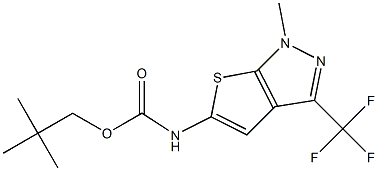 neopentyl N-[1-methyl-3-(trifluoromethyl)-1H-thieno[2,3-c]pyrazol-5-yl]carbamate Structure