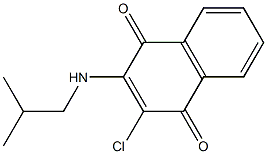 2-chloro-3-(isobutylamino)-1,4-dihydronaphthalene-1,4-dione 구조식 이미지