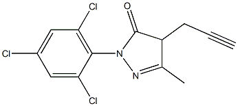 5-methyl-4-(2-propynyl)-2-(2,4,6-trichlorophenyl)-2,4-dihydro-3H-pyrazol-3-one Structure