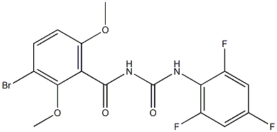 N-(3-bromo-2,6-dimethoxybenzoyl)-N'-(2,4,6-trifluorophenyl)urea Structure