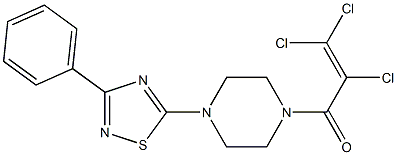 2,3,3-trichloro-1-[4-(3-phenyl-1,2,4-thiadiazol-5-yl)piperazino]prop-2-en-1-one Structure