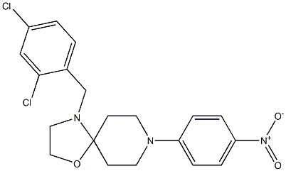 4-(2,4-dichlorobenzyl)-8-(4-nitrophenyl)-1-oxa-4,8-diazaspiro[4.5]decane Structure