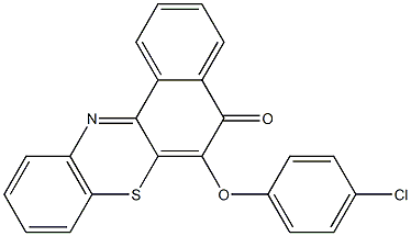 6-(4-chlorophenoxy)-5H-benzo[a]phenothiazin-5-one Structure