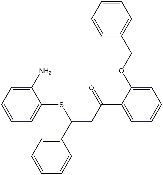 3-[(2-aminophenyl)thio]-1-[2-(benzyloxy)phenyl]-3-phenylpropan-1-one 구조식 이미지