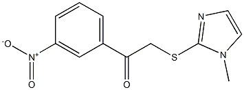 2-[(1-methyl-1H-imidazol-2-yl)thio]-1-(3-nitrophenyl)ethan-1-one 구조식 이미지