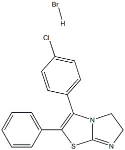 3-(4-chlorophenyl)-2-phenyl-5,6-dihydroimidazo[2,1-b][1,3]thiazole hydrobromide Structure
