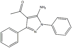 1-(5-amino-1,3-diphenyl-1H-pyrazol-4-yl)ethan-1-one Structure