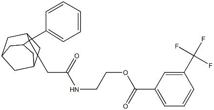 2-{[2-(2-phenyl-2-adamantyl)acetyl]amino}ethyl 3-(trifluoromethyl)benzenecarboxylate 구조식 이미지