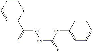 2-(2-cyclohexenylcarbonyl)-N-phenyl-1-hydrazinecarbothioamide 구조식 이미지