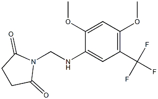 1-{[2,4-dimethoxy-5-(trifluoromethyl)anilino]methyl}pyrrolidine-2,5-dione Structure