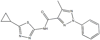N4-(5-cyclopropyl-1,3,4-thiadiazol-2-yl)-5-methyl-2-phenyl-2H-1,2,3-triazole-4-carboxamide 구조식 이미지