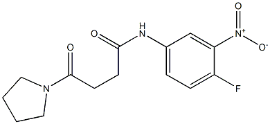 N-(4-fluoro-3-nitrophenyl)-4-oxo-4-(1-pyrrolidinyl)butanamide Structure