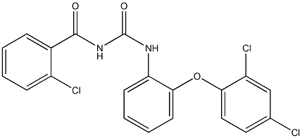 N-(2-chlorobenzoyl)-N'-[2-(2,4-dichlorophenoxy)phenyl]urea 구조식 이미지