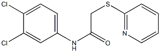 N1-(3,4-dichlorophenyl)-2-(2-pyridylthio)acetamide 구조식 이미지