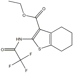 ethyl 2-[(2,2,2-trifluoroacetyl)amino]-4,5,6,7-tetrahydrobenzo[b]thiophene-3-carboxylate Structure