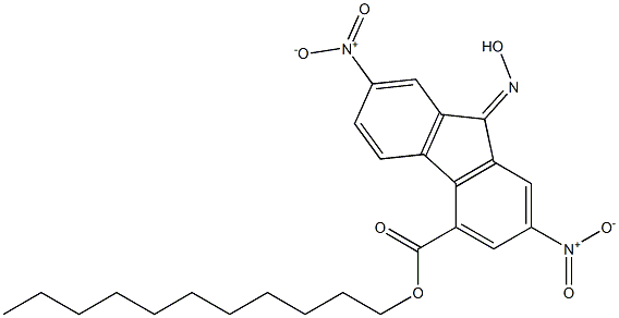 undecyl 9-hydroxyimino-2,7-dinitro-9H-fluorene-4-carboxylate 구조식 이미지