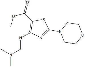 methyl 4-{[(dimethylamino)methylene]amino}-2-morpholino-1,3-thiazole-5-carboxylate 구조식 이미지