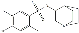 1-azabicyclo[2.2.2]oct-3-yl 4-chloro-2,5-dimethylbenzenesulfonate 구조식 이미지