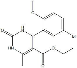 ethyl 4-(5-bromo-2-methoxyphenyl)-6-methyl-2-oxo-1,2,3,4-tetrahydropyrimidine-5-carboxylate Structure
