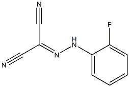 2-[2-(2-fluorophenyl)hydrazono]malononitrile 구조식 이미지