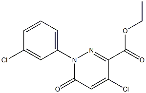 ethyl 4-chloro-1-(3-chlorophenyl)-6-oxo-1,6-dihydro-3-pyridazinecarboxylate 구조식 이미지