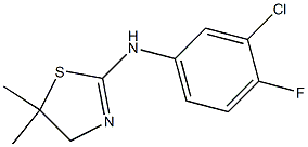 N2-(3-chloro-4-fluorophenyl)-5,5-dimethyl-4,5-dihydro-1,3-thiazol-2-amine 구조식 이미지