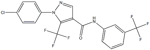 N4-[3-(trifluoromethyl)phenyl]-1-(4-chlorophenyl)-5-(trifluoromethyl)-1H-pyrazole-4-carboxamide Structure