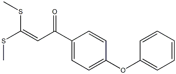 3,3-di(methylthio)-1-(4-phenoxyphenyl)prop-2-en-1-one Structure