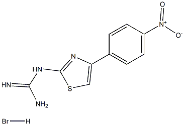 N-[4-(4-nitrophenyl)-1,3-thiazol-2-yl]guanidine hydrobromide Structure