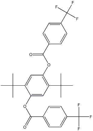 2,5-di(tert-butyl)-4-{[4-(trifluoromethyl)benzoyl]oxy}phenyl 4-(trifluoromethyl)benzoate Structure