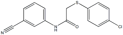 N1-(3-cyanophenyl)-2-[(4-chlorophenyl)thio]acetamide Structure