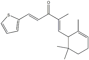 2-methyl-5-(2-thienyl)-1-(2,6,6-trimethylcyclohex-2-enyl)penta-1,4-dien-3-one Structure