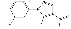 1-[1-(3-methoxyphenyl)-5-methyl-1H-pyrazol-4-yl]ethan-1-one 구조식 이미지