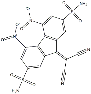 9-(dicyanomethylene)-4,5-dinitro-9H-2,7-fluorenedisulfonamide 구조식 이미지