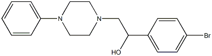 1-(4-bromophenyl)-2-(4-phenylpiperazino)-1-ethanol 구조식 이미지