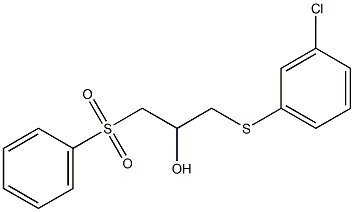 1-[(3-chlorophenyl)sulfanyl]-3-(phenylsulfonyl)-2-propanol 구조식 이미지