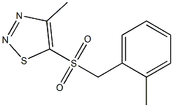 4-methyl-5-[(2-methylbenzyl)sulfonyl]-1,2,3-thiadiazole 구조식 이미지